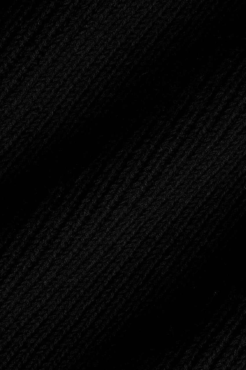 Domain Rib Knit Crew Sweater - Black