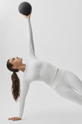 Ribbed Modal Long Sleeve - White
